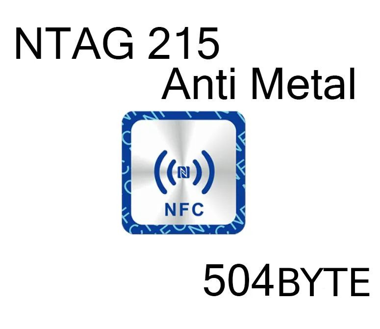 NFC метка NTAG 215 / наклейка, бирка / Anti Metal #1