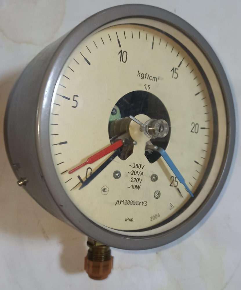 Манометр электроконтактный ДМ-2005Сг 25 кгс/см2, Ф160 IVисп (min и max ...
