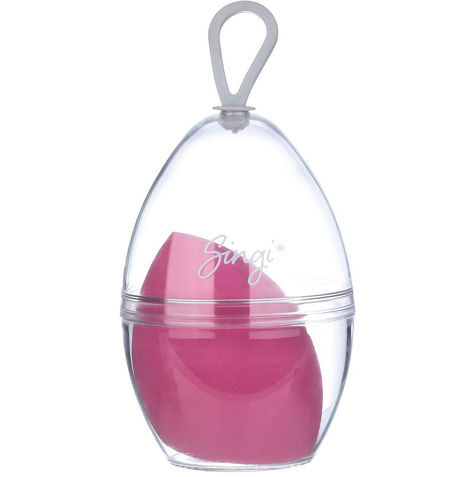 Singi Спонж косметический для макияжа лица срезанный темно-розовый Hot Pink, в упаковке 6 см  #1