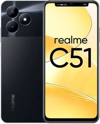 realme Смартфон С51 Ростест (EAC) 4/128 ГБ, черный #1