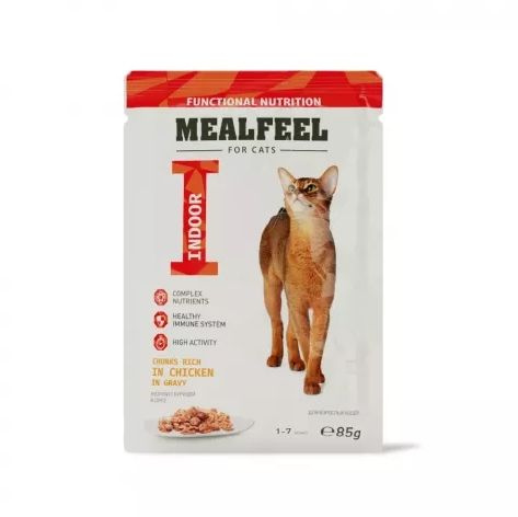 Mealfeel Functional Nutrition Влажный корм (пауч) для взрослых кошек, курица в соусе с цельными кусочками #1