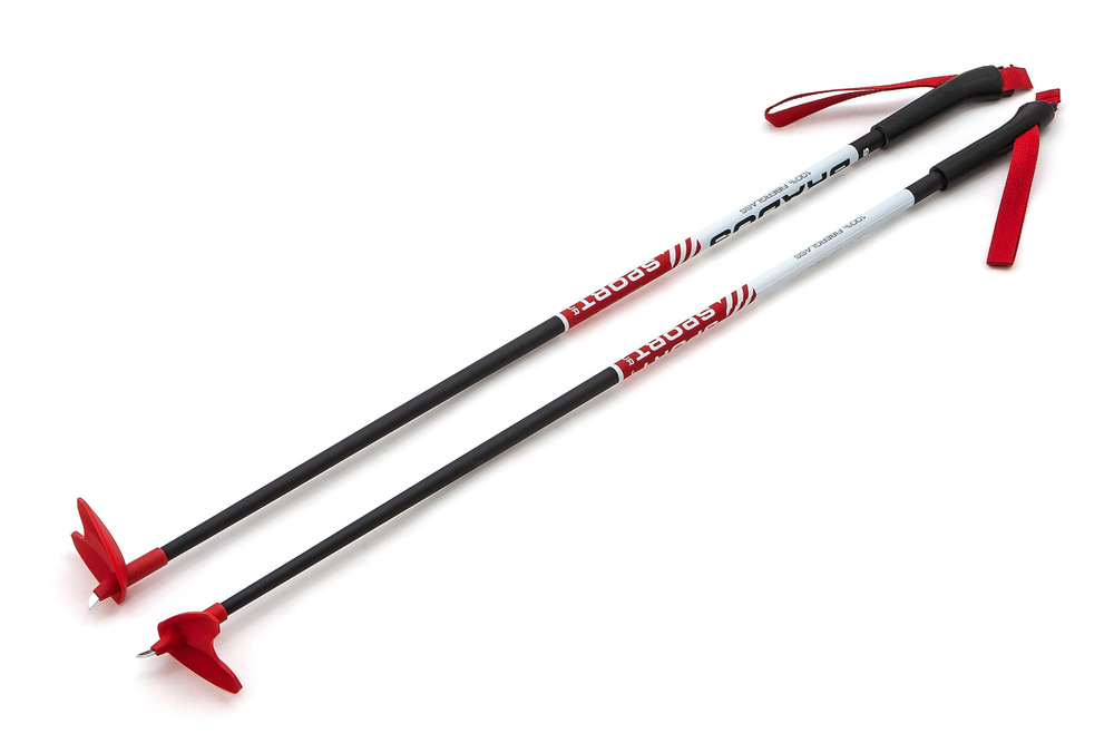 Лыжные палки 95 см СТЕКЛОВОЛОКНО 100% STC Red BRADOS Sport Composite JR #1