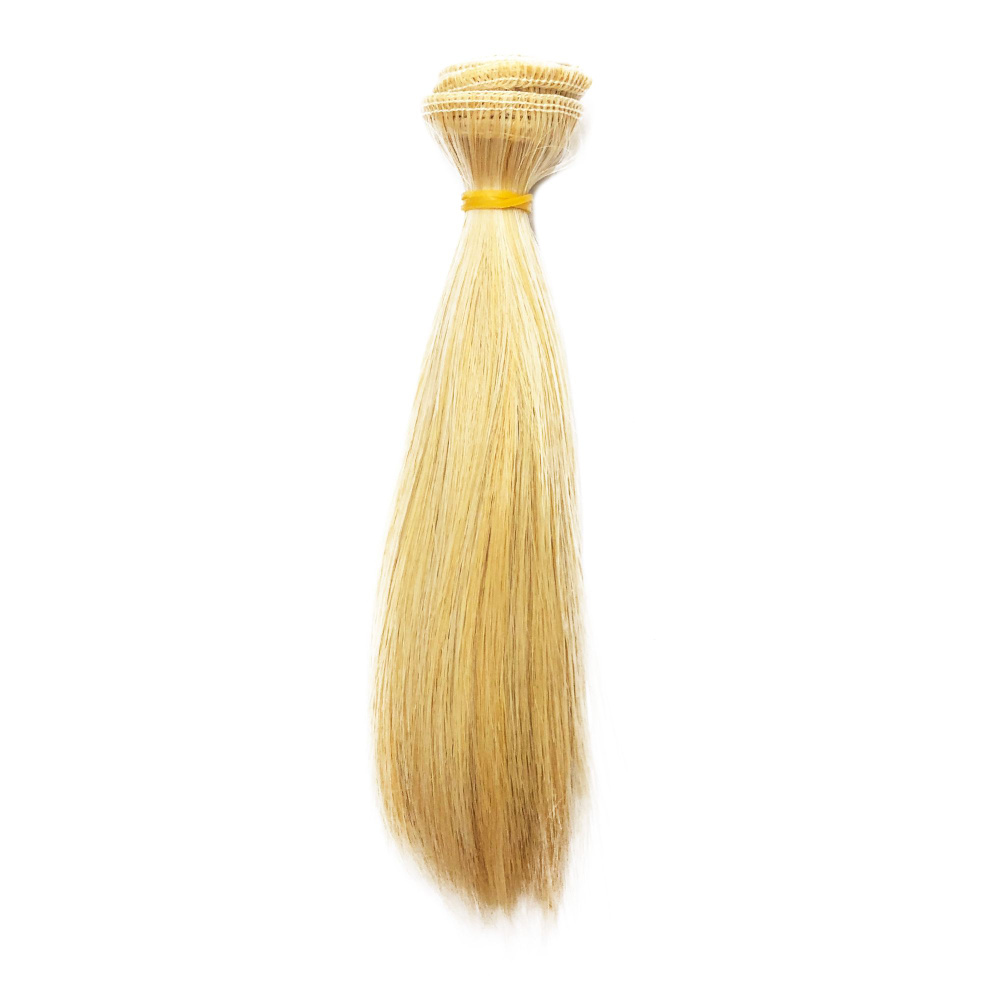 Волосы для кукол, трессы прямые, длина волос 15 см, ширина 100 см, цвет пшеничный блонд  #1