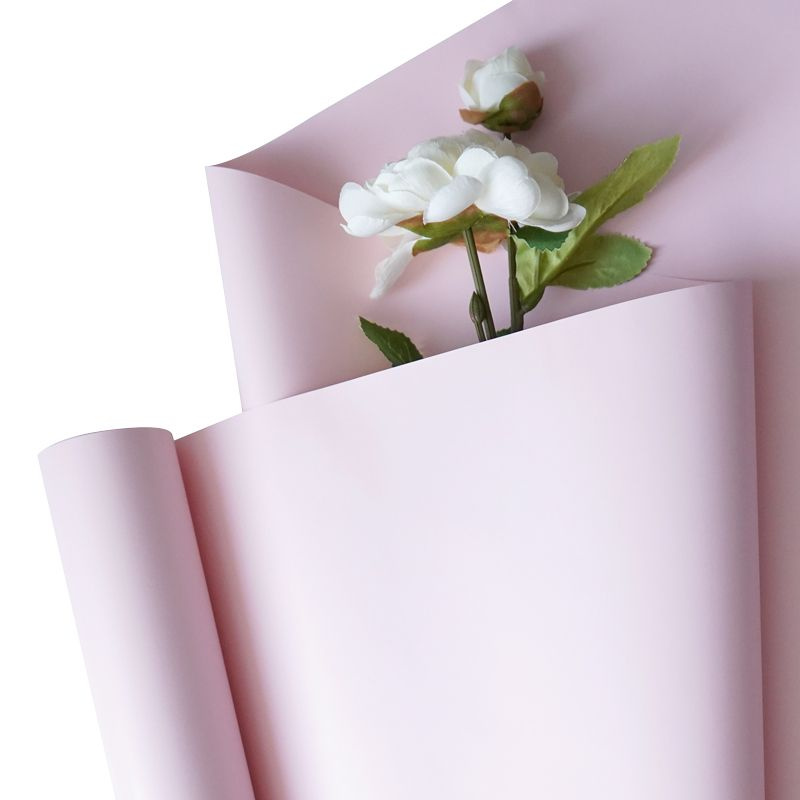 Пленка для цветов матовая, Нежно-розовая / рулон 9*0,5 м #1