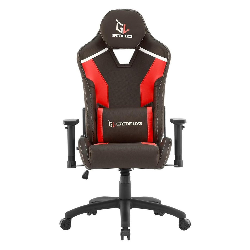 GAMELAB Игровое компьютерное кресло, черный, красный #1