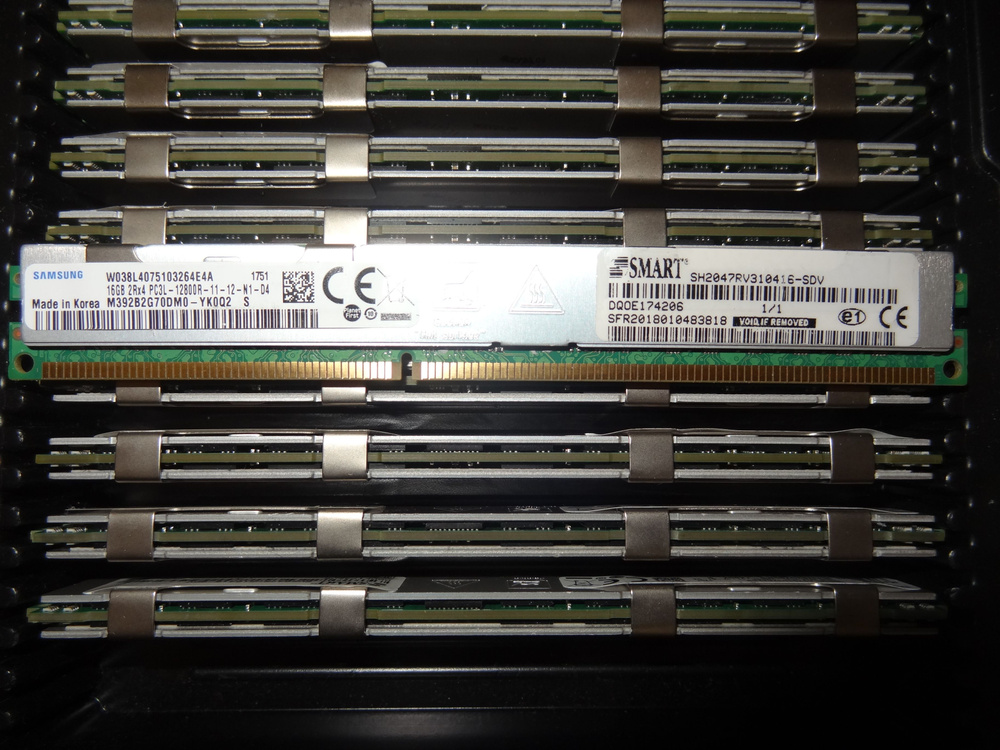 OEM Оперативная память Серверная память DDR3L 16GB 1600Mhz ECC REG 2Rx4 PC3L-12800R 1.35v M392B2G70DM0-YK0Q2 #1