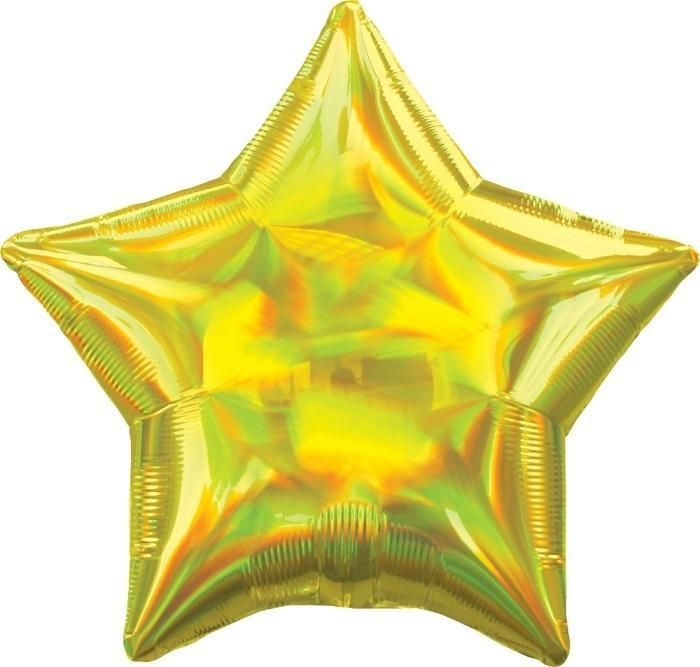 Воздушный шар, Весёлая затея, Звезда переливы Yellow #1