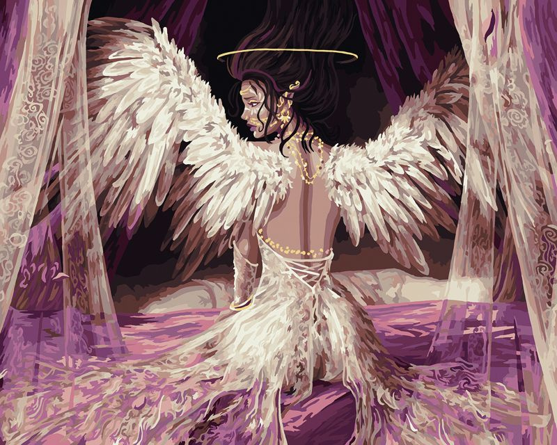 Картина по номерам на холсте ТРИ СОВЫ Нежный ангел, 40х50см, с акриловыми красками и кистями  #1