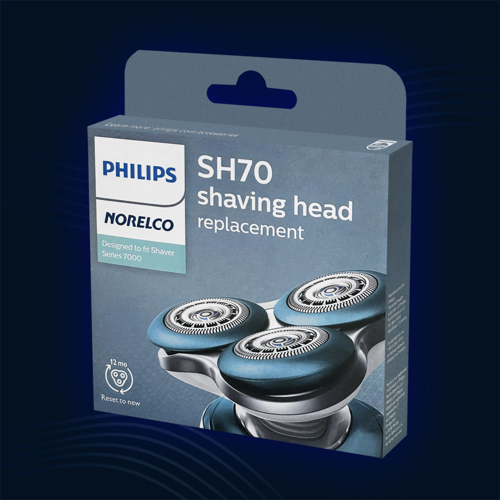 Бритвенные головки Philips SH70 Gentle Precision Blades для бритв Philips Series 7000 и SensoTouch 3D #1