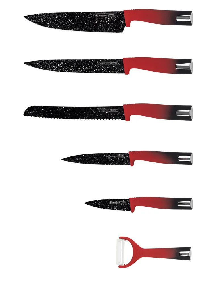 Набор ножей KITCHEN KING KK-SL5 RED, 6 предметов #1