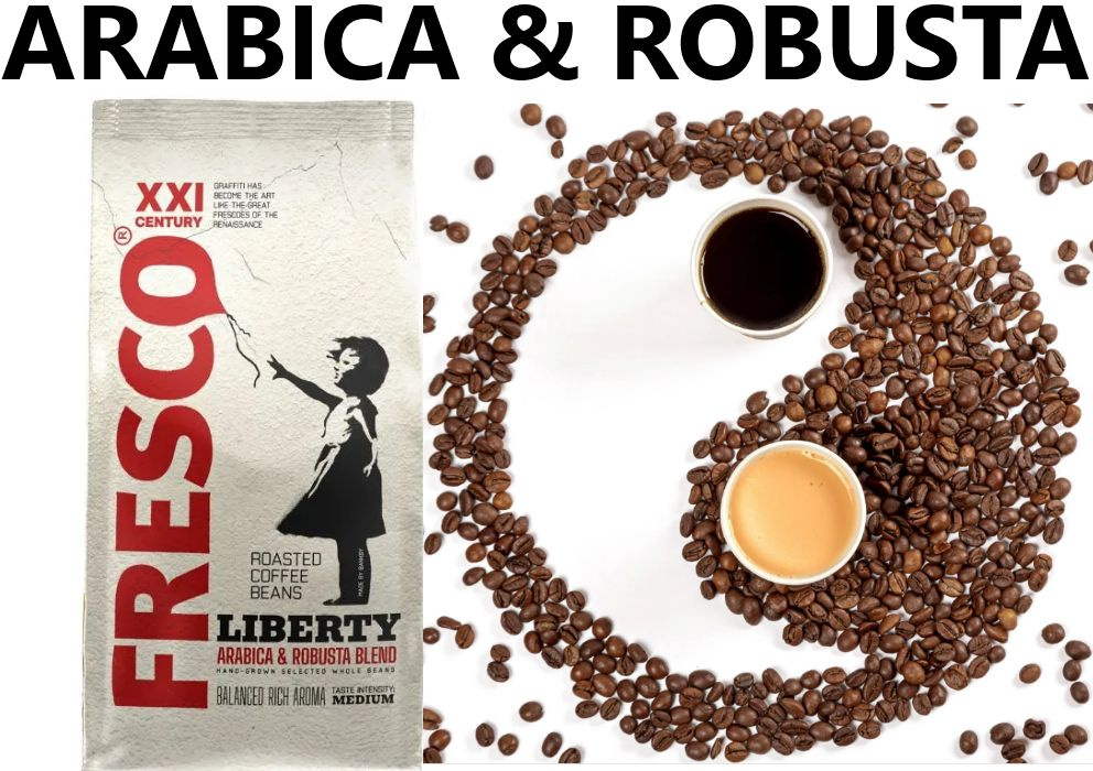 Кофе натуральный жареный в зернах Fresco Liberty (Arabica & Robusta Blend), 900гр  #1