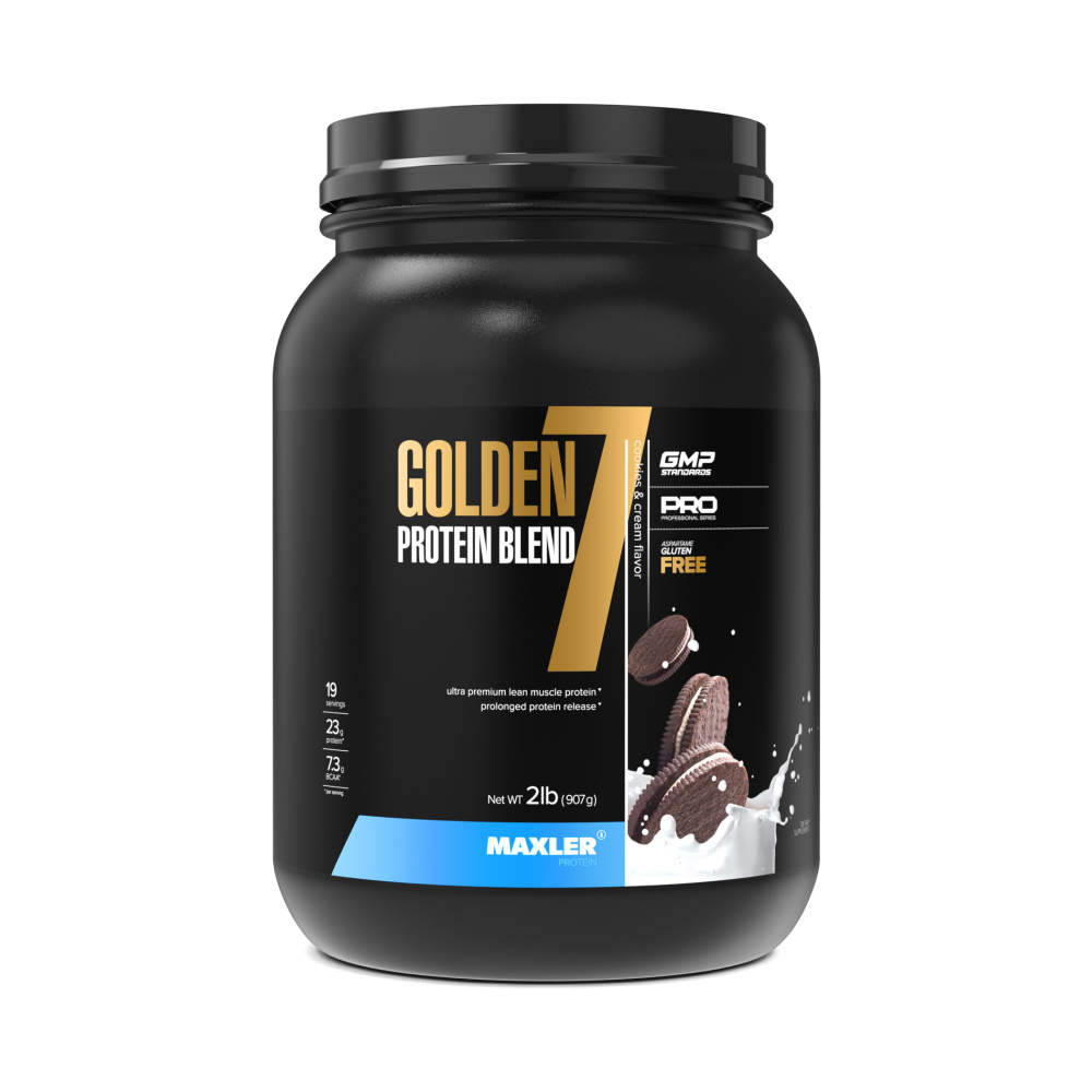 Протеин многокомпонентный Maxler Golden 7 Protein Blend 2 lb 907г Печенье с кремом  #1