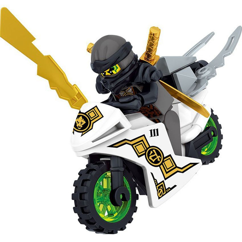 Фигурка Ninja Ниндзяго, Ниндзя Коул на мотоцикле, конструктор для мальчиков  #1