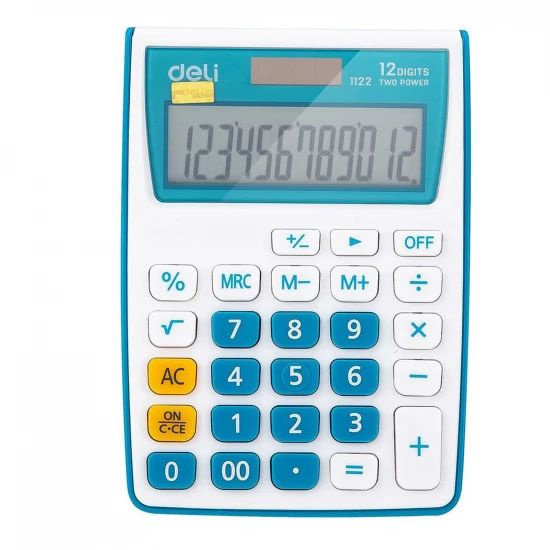 Калькулятор настольный, 12 разрядов, питание двойное, 115*85*20 мм, 1 шт. в заказе  #1
