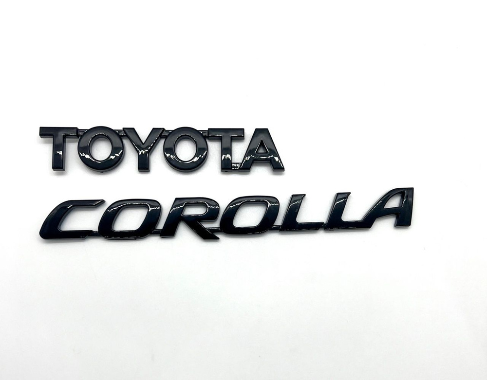Эмблема ( Орнамент / надпись ) на крышку багажника Corolla комплект 2 штуки.  #1