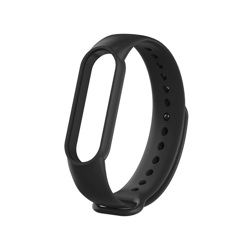 Силиконовый ремешок для Xiaomi Mi Band 5/6 (черный) #1