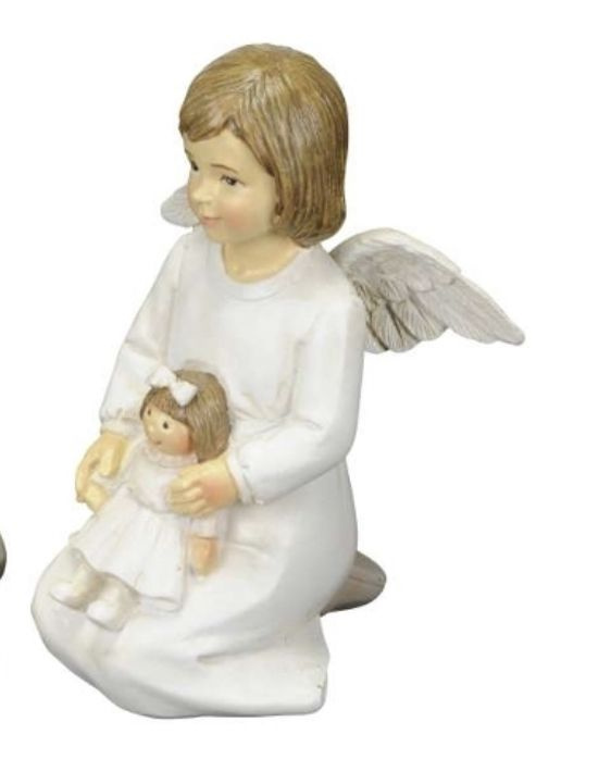 Ретро фигурка Ангел с куклой 11 см #1