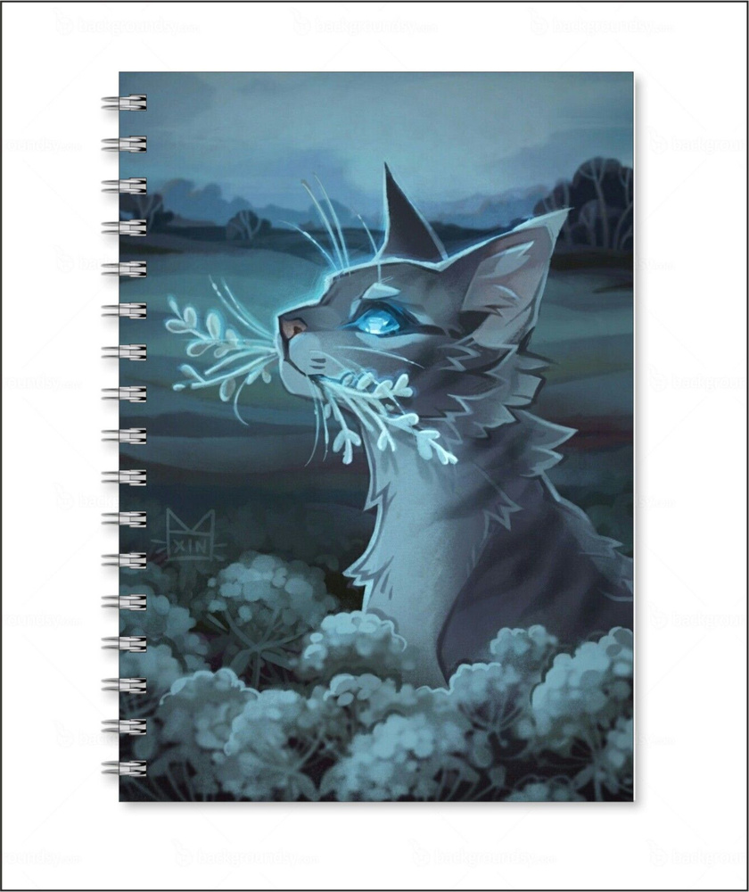 Тетрадь формата А5 с принтом "Коты воители" #1