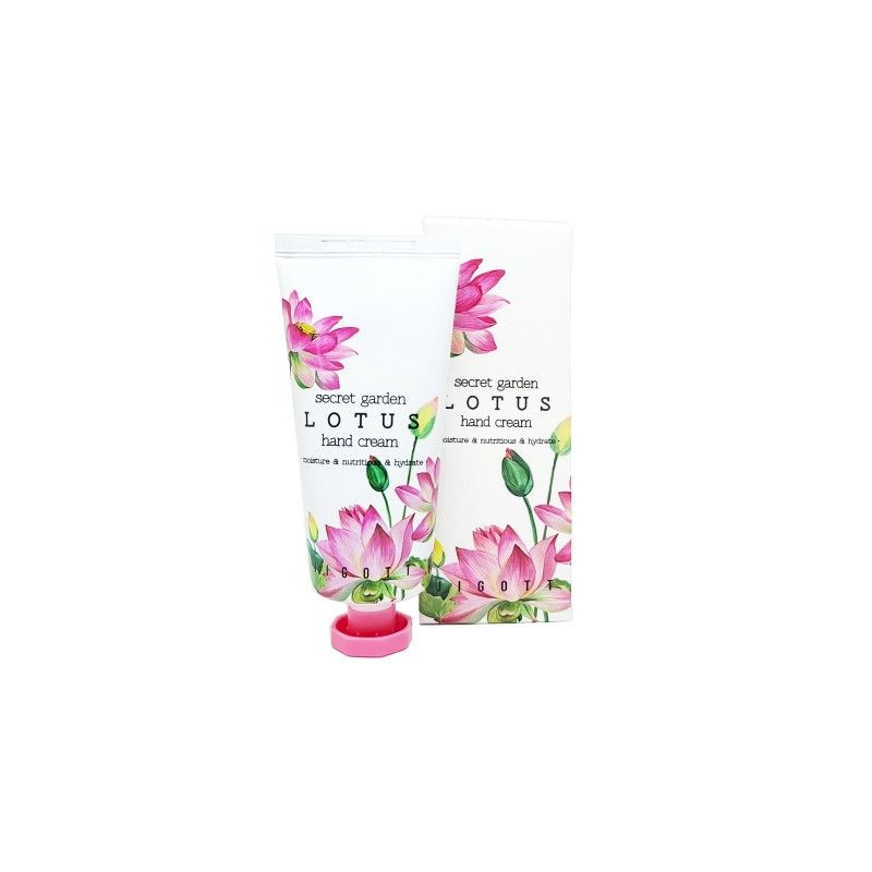 Крем для рук увлажняющий с экстрактом лотоса JIGOTT secret garden lotus hand cream, Корея, 100 мл  #1