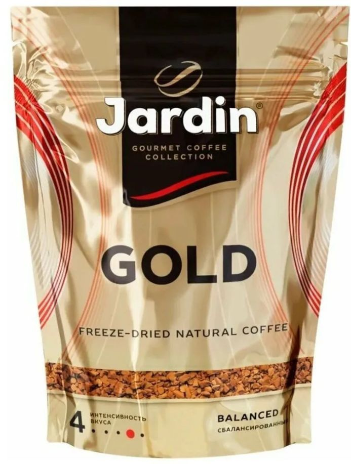 Кофе растворимый JARDIN Gold, ЖАРДИН Голд, сублимированный, мягкая упаковка 240 г  #1