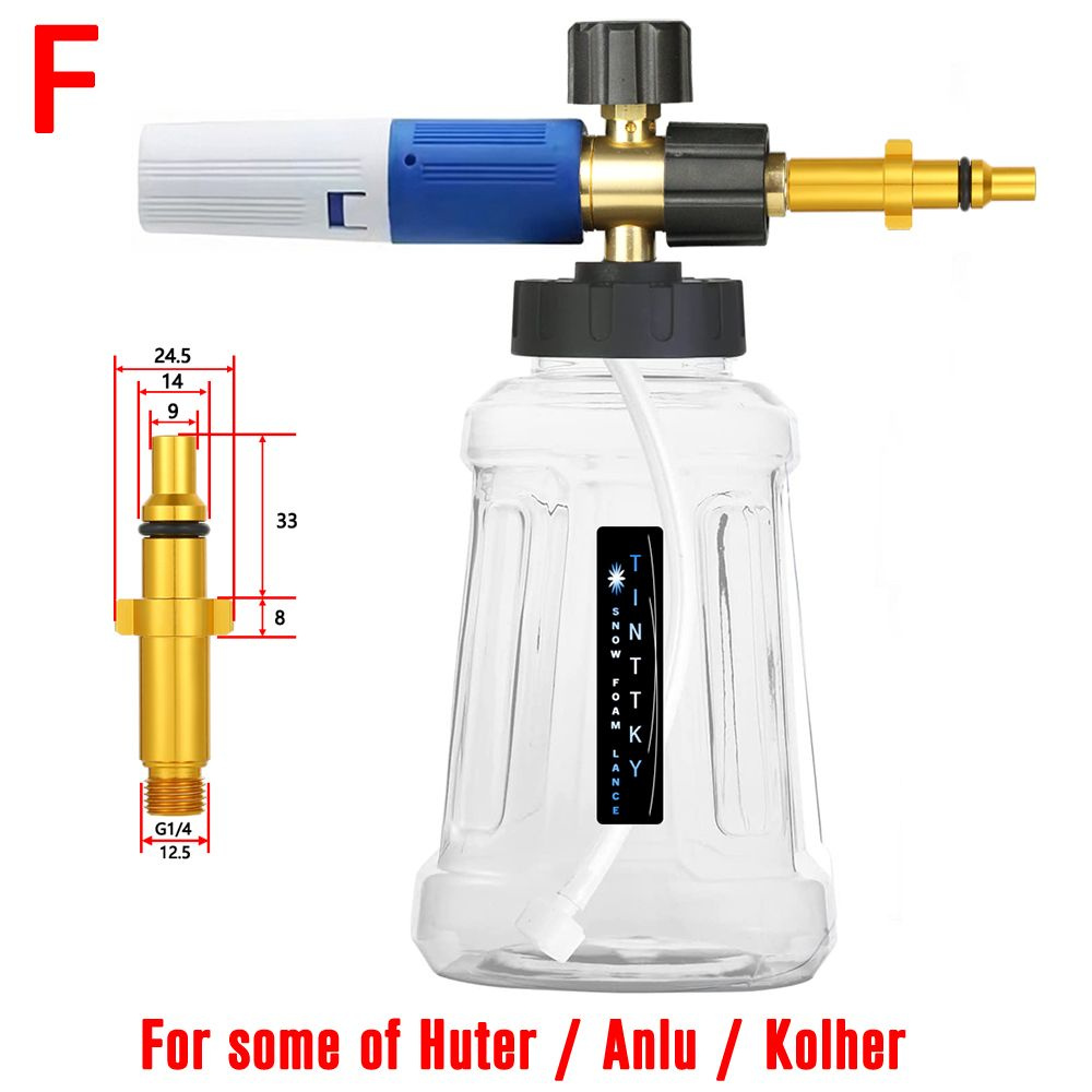 TINTTKYE Мойка высокого давления сопло Пенная насадка (пеногенератор) , с адаптером для Zurb Huter Anlu #1