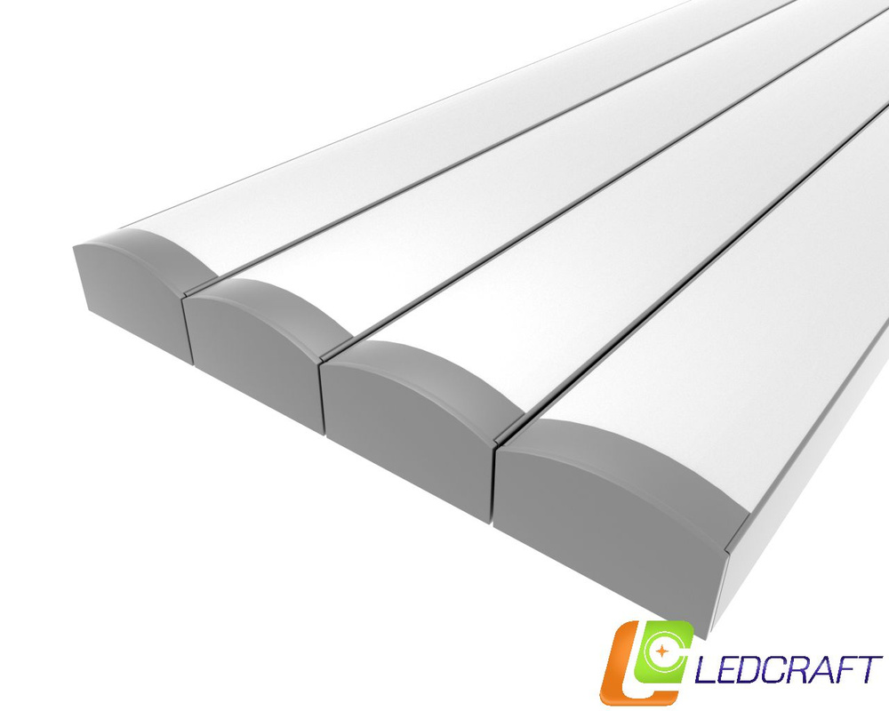 Ledcraft LC-LP0716M16-1x4Silver комплект из 4 шт серебро (1м профиль1м рассеиватель2 заглушки)  #1