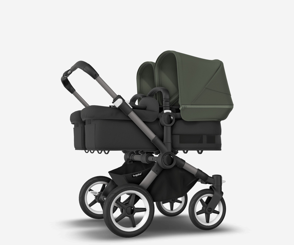 Коляска для двойни Bugaboo Donkey 5 Twin Graphite/Midnight black/ Forest Green #1