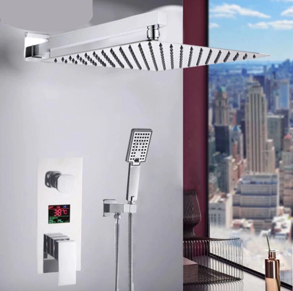 Душевой комплект с тропическим душем и цифровым дисплеем Kasanye Shower 3X20D