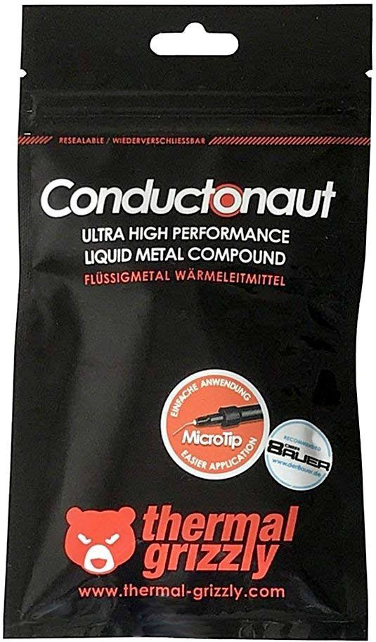 Thermal Grizzly Conductonaut - Aluminum, Thermal Paste Based on Liquid Metal - Ultra High Performance Liquid Metal Compound - 1 Gram