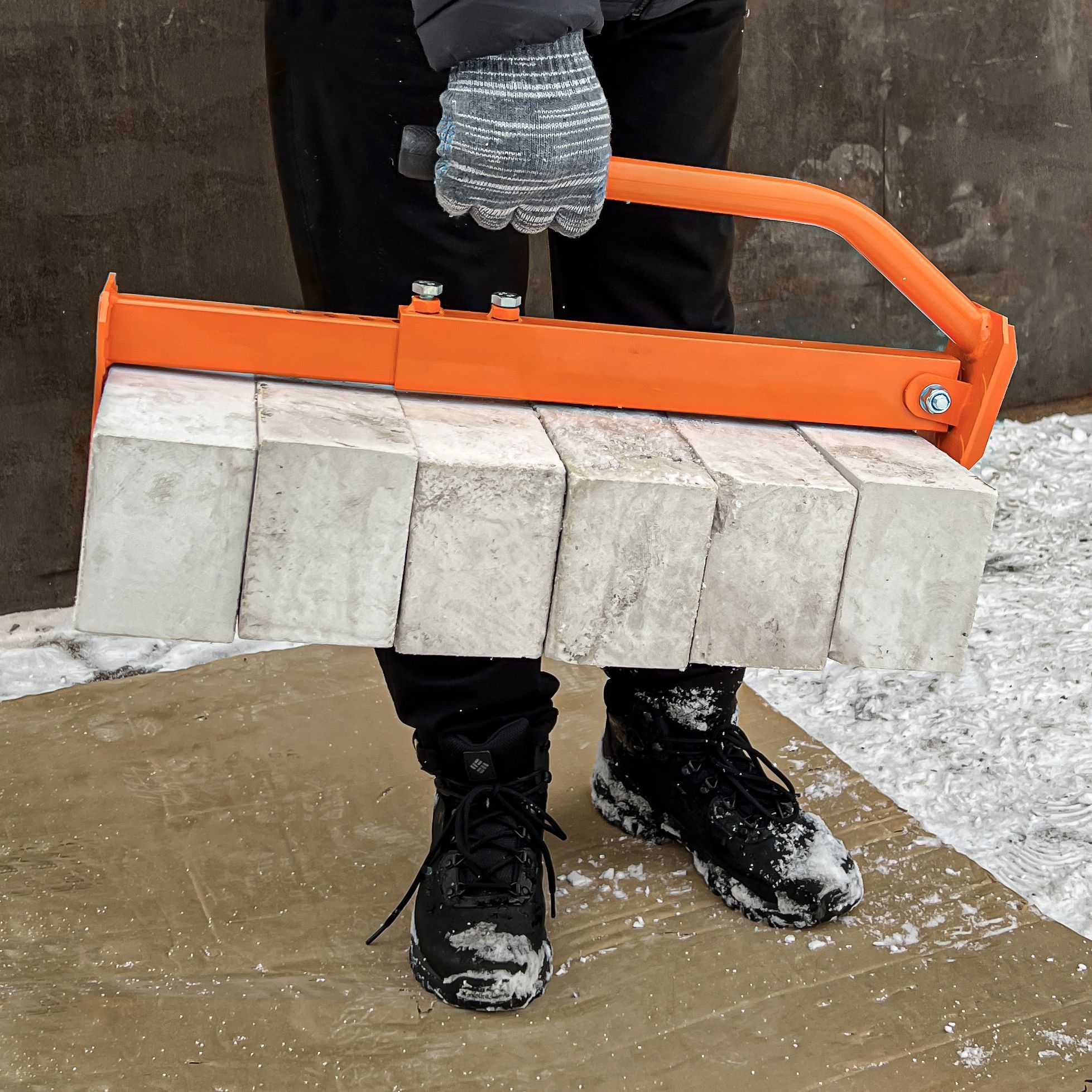 Раздвижной захват для переноски кирпичей и газо-пеноблоков ГИБМАН от ...