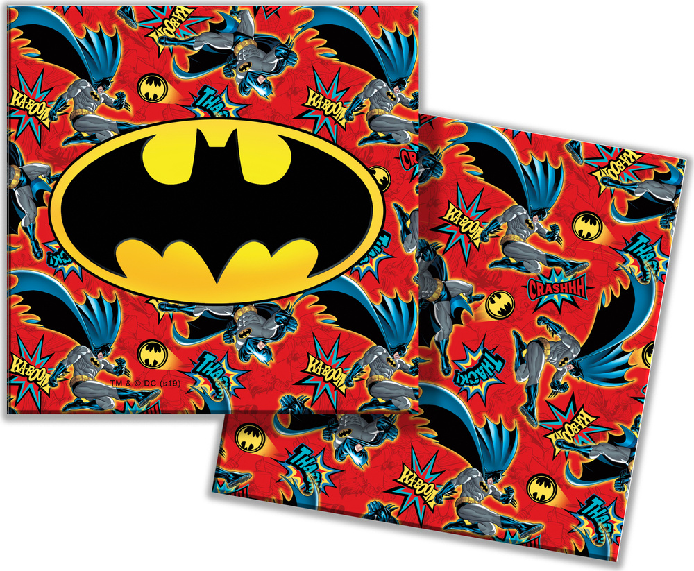 Бумажные салфетки для праздника и сервировки стола ND Play / DC Comics. Batman (Бэтмен) (33х33 см, 1 #1