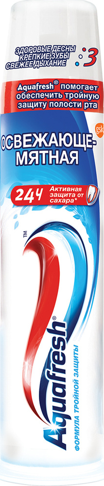 Aquafresh Зубная паста Освежающе-Мятная помпа 100 мл #1