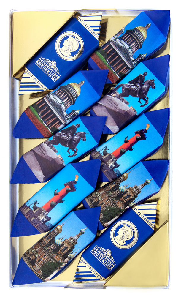 Шоколадные конфеты "Петербургская Коллекция" Пралине, Вафли, Шоколад, 140 г  #1