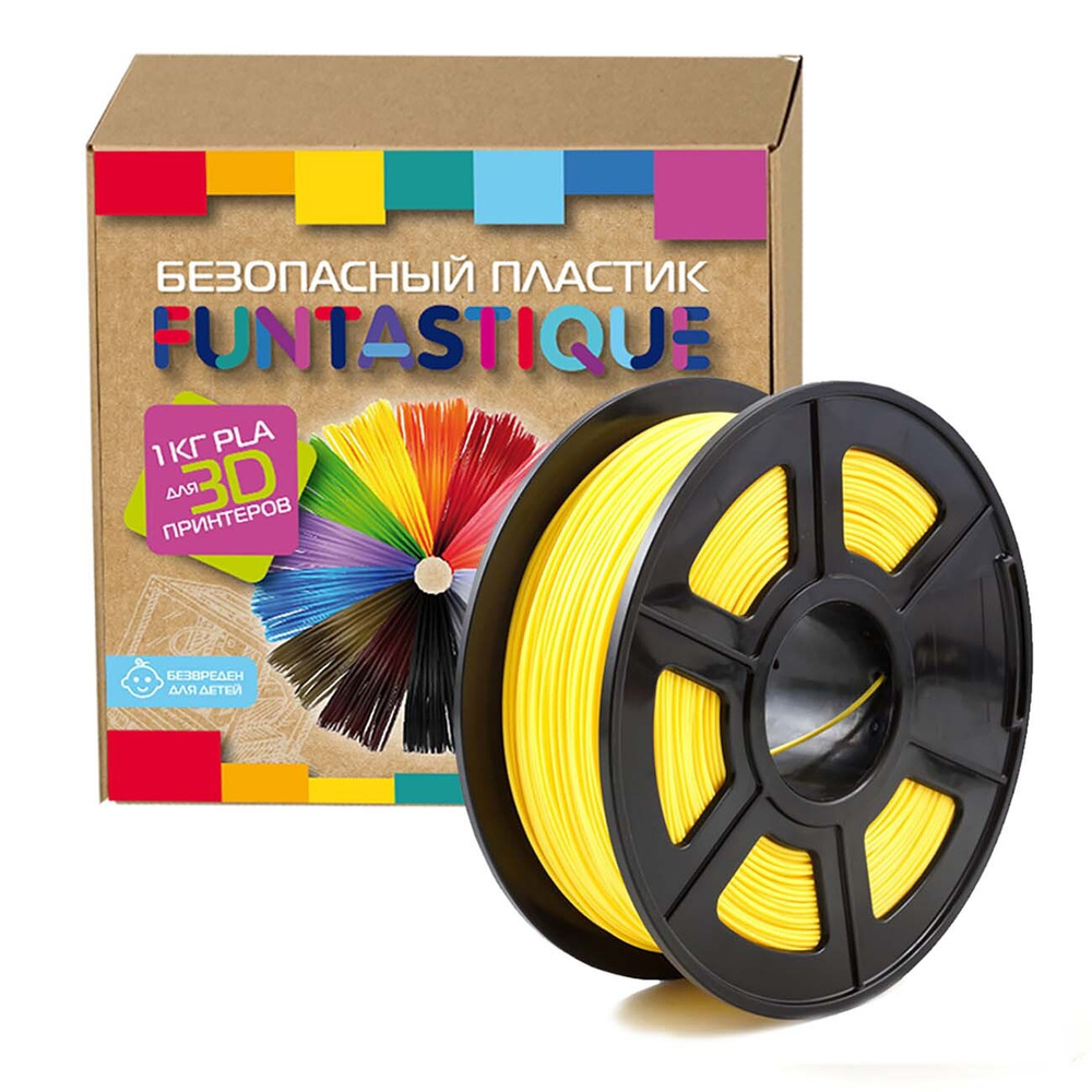 Пластик для 3D печати Funtastique PLA-1KG-YL Желтый #1