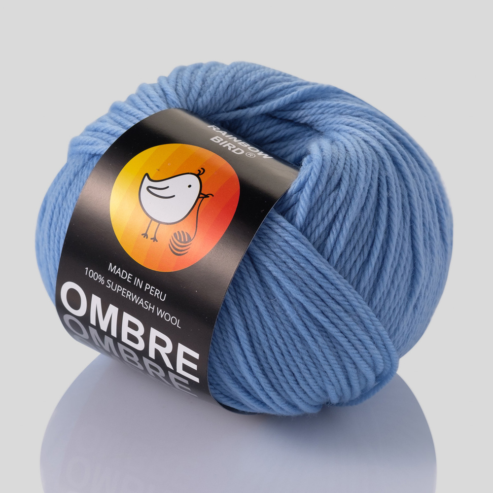 Пряжа для вязания OMBRE "100% Superwash wool", цвет LAGUNA N3, 160м, 80гр, 100% Перуанская шерсть  #1