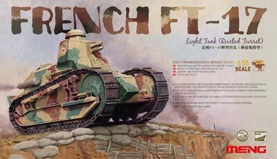 Сборная модель, конструктор "MENG" TS-011 "танк" FRENCH FT-17 LIGHT TANK (RIVETED TURRET) 1/35  #1