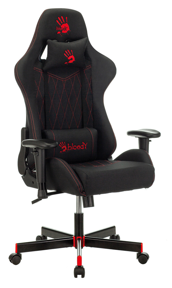 Игровое компьютерное кресло A4Tech Bloody GC-850, цвет спинки: черный ромбик, ткань, крестовина металлическая, #1