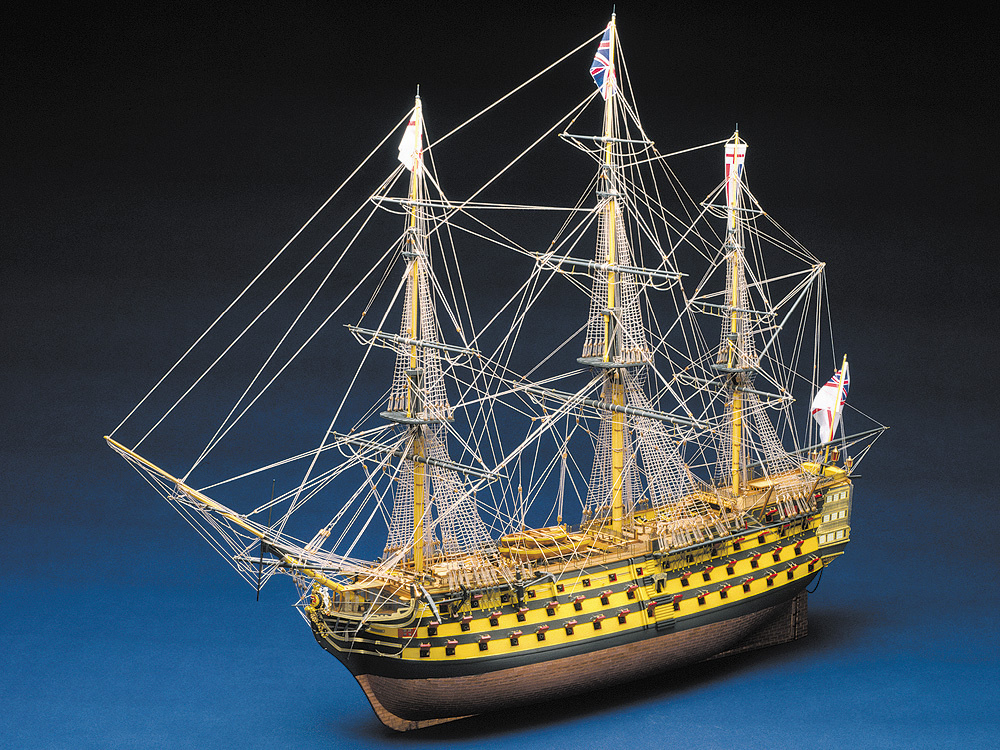 104-пушечный линкор Нельсона HMS Victory (Виктори) без парусов, Англия 1759 год, 1300х1016 мм, М.1:78, #1