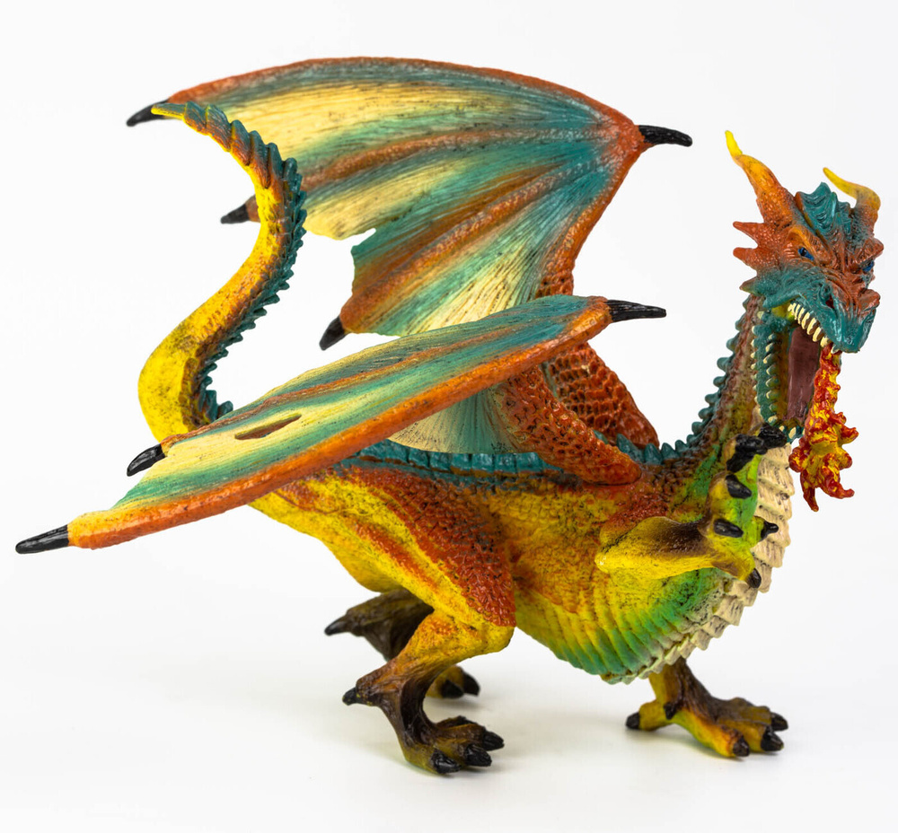 Фигурка животного Derri Animals Дракон Огнедышащий, для детей, игрушка коллекционная декоративная, 84115, #1