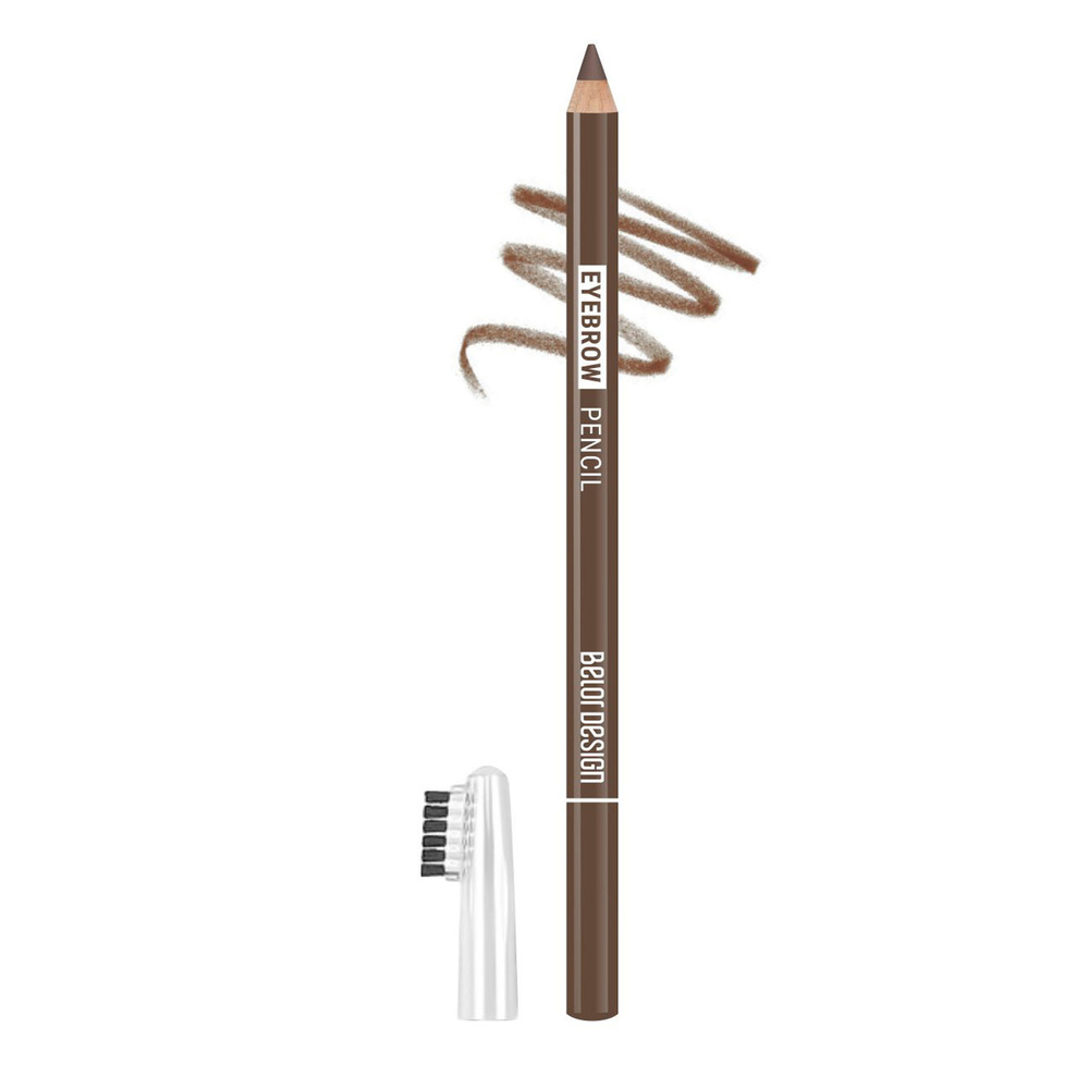 Belor Design Карандаш для бровей Eyebrow Pencil Party, Тон 105 Светло-коричневый  #1