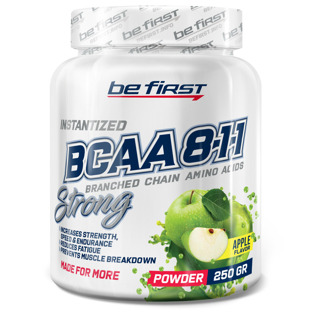 Аминокислоты БЦАА порошок Be First BCAA 8:1:1 Instantized Powder 250 гр, яблоко  #1