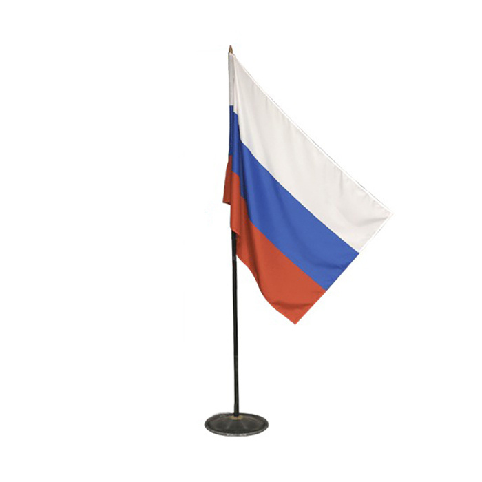 Флаг России напольный с флагштоком, высота 2,3 м, полотно: 90х135 см  #1