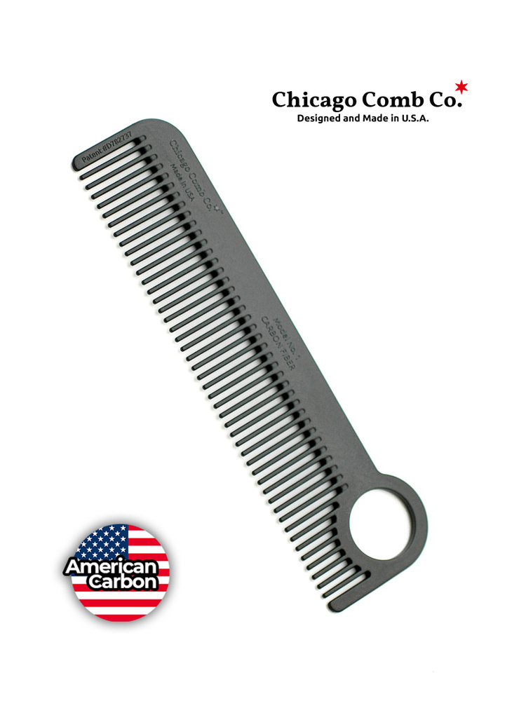 Chicago comb Модель № 1 Расческа для волос из карбона  #1