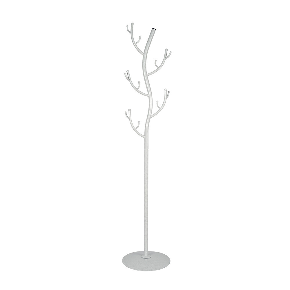 Вешалка напольная 37.5x181см металлическая, для верхней одежды, цвет белое серебро, в форме дерева украсит #1