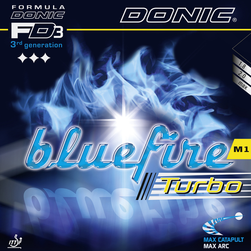 Накладка для ракетки настольного тенниса DONIC Bluefire M1 Turbo, Красный, толщина губки max  #1