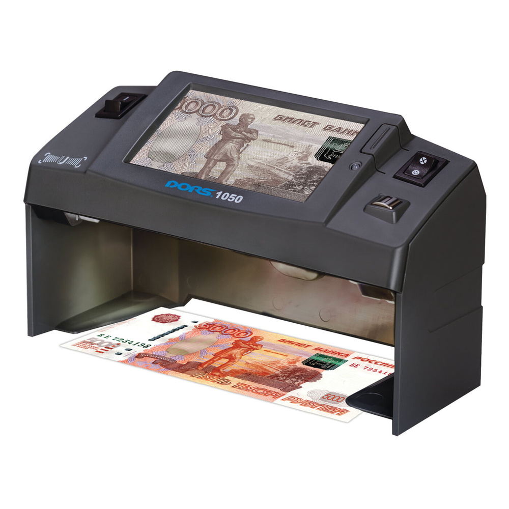 Детектор банкнот DORS 1050A, ЖК-дисплей 11 см, просмотровый, ИК-, УФ-, магнитная, антистокс детекция #1