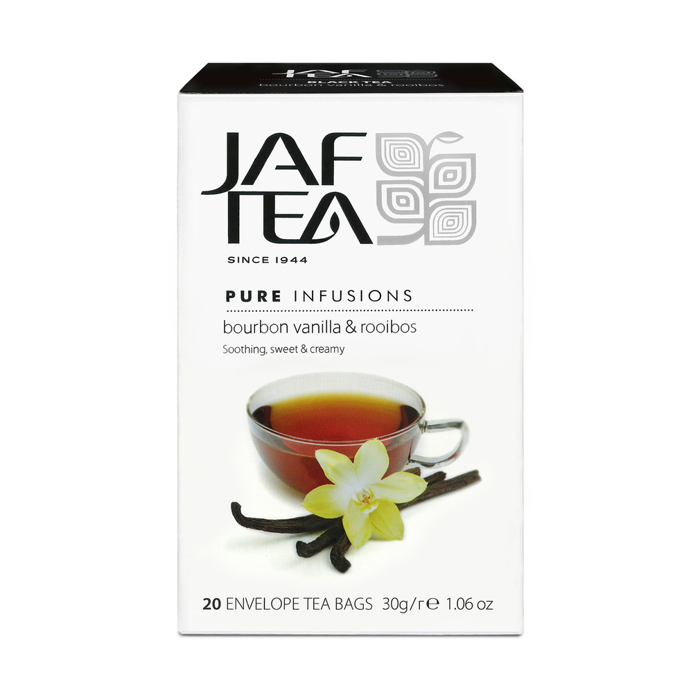 Чай цейлонский JAF TEA "Bourbon vanilla & Rooibos" ройбуш с ароматом ванили, 20 пакетиков  #1