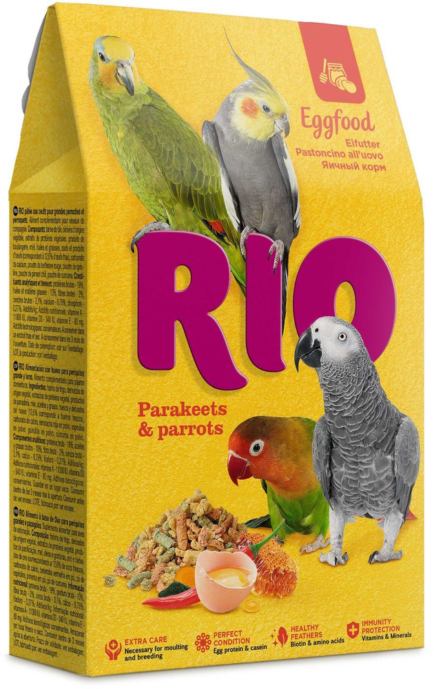 Rio Eggfood Parakeets & Parrots / Яичный корм Рио для средних и крупных попугаев 250 г  #1