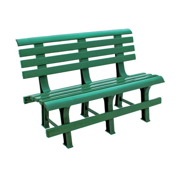 Скамейка со спинкой пласт. 120*53*80 см (темно-зеленый) "стандарт пластик"  #1
