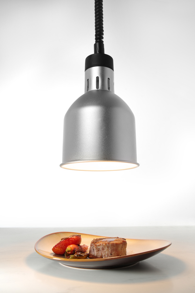 Профессиональная цилиндрическая лампа для подогрева блюд с регулируемой высотой HENDI, цвет серебряный, #1